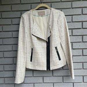 Banana Republic Women’s Moto Jacket Ivory Sz 10
